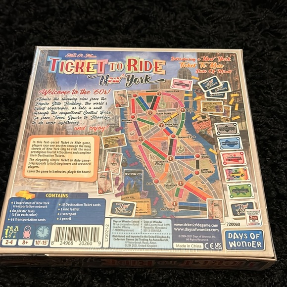 New with tags unopened sealed box. Ticket to Ride New York. - Picture 2 of 3